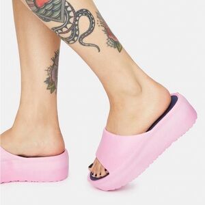 Pink platform sandal